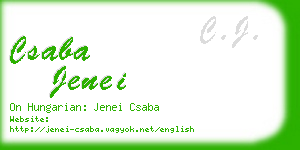 csaba jenei business card